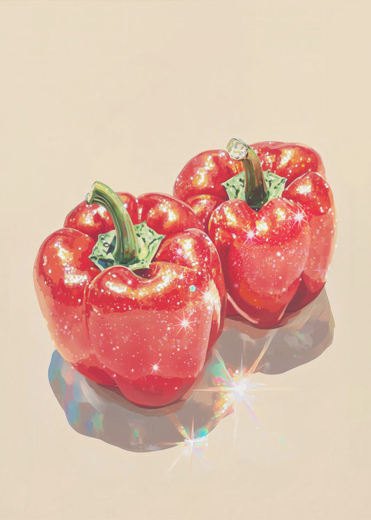 Sparkling Red Bell Peppers | Canvas