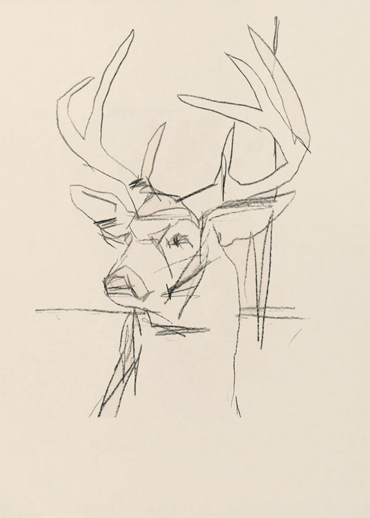Étude Cerf (Hirsch) Nr.1 | Leinwand