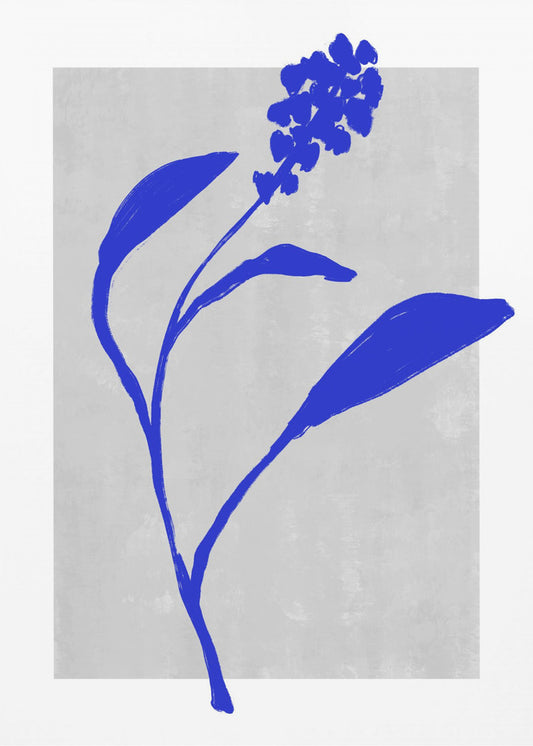 Azure Blossom Silhouette | Canvas