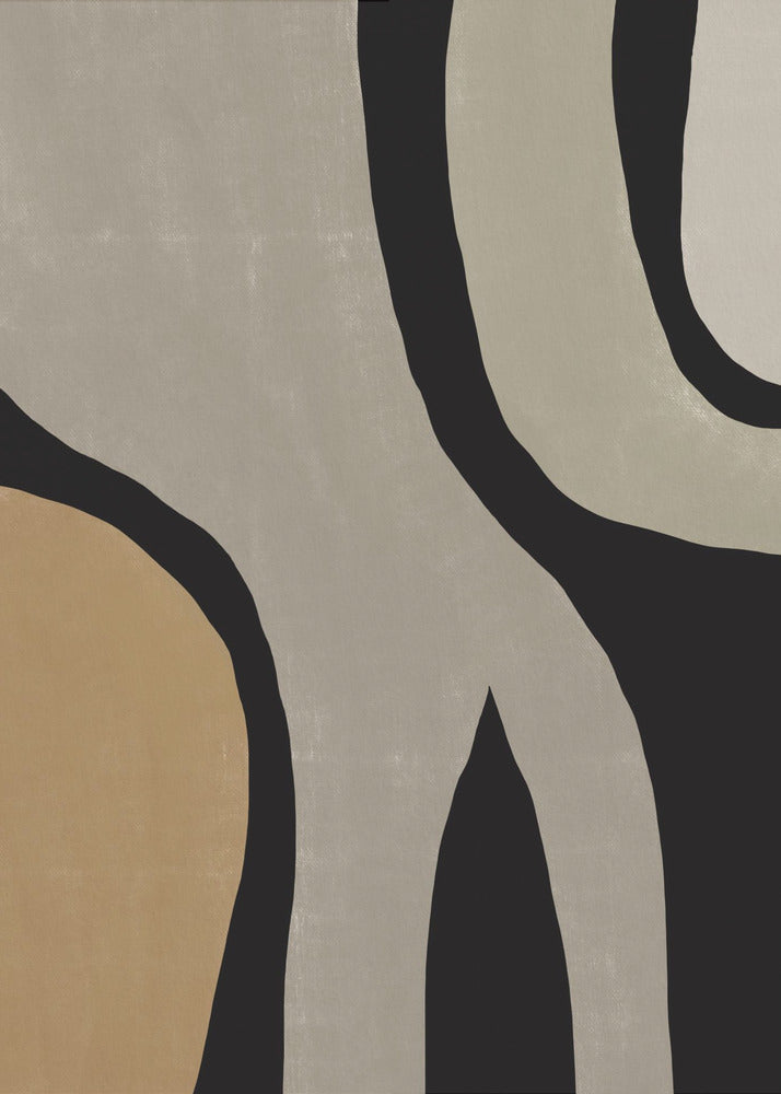 Minimalistischer grauer abstrakter Fluss | Poster