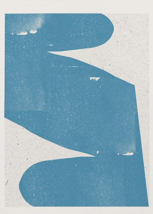 Blaue abstrakte Kurve | Leinwand