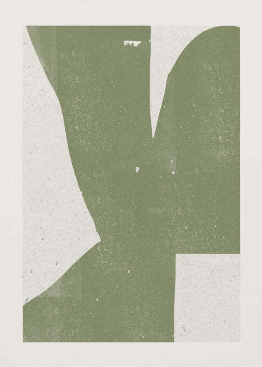 Grüne abstrakte Form | Leinwand