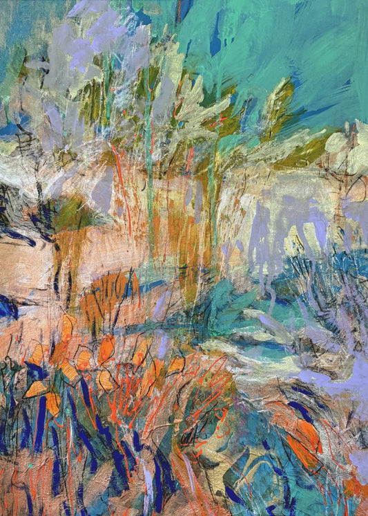 Traumlandschaft Pinselstriche | Leinwand