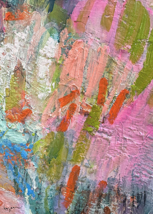 Whispering Pink Brushstrokes | Canvas