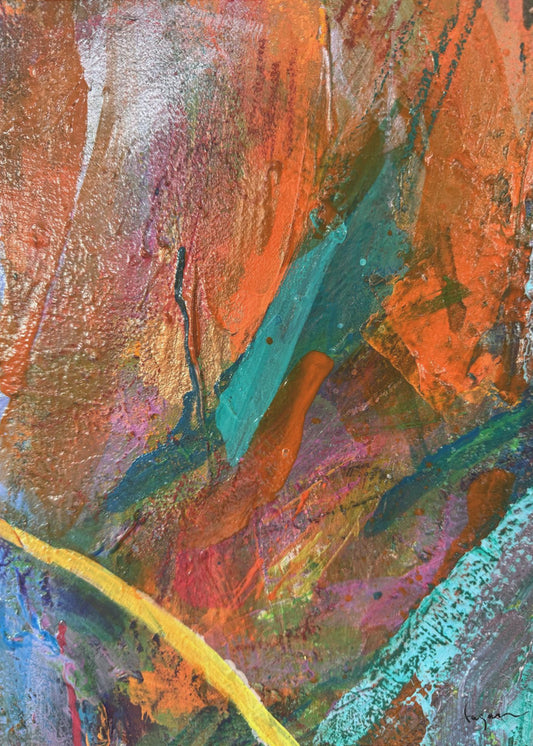 Lebendiges expressionistisches Orange | Leinwand