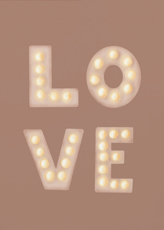 Love Lightletters Mochamousse | Leinwand