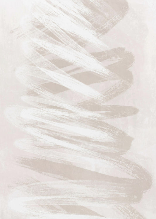 Abstrakte Kunst mit beigen Wellen | Poster