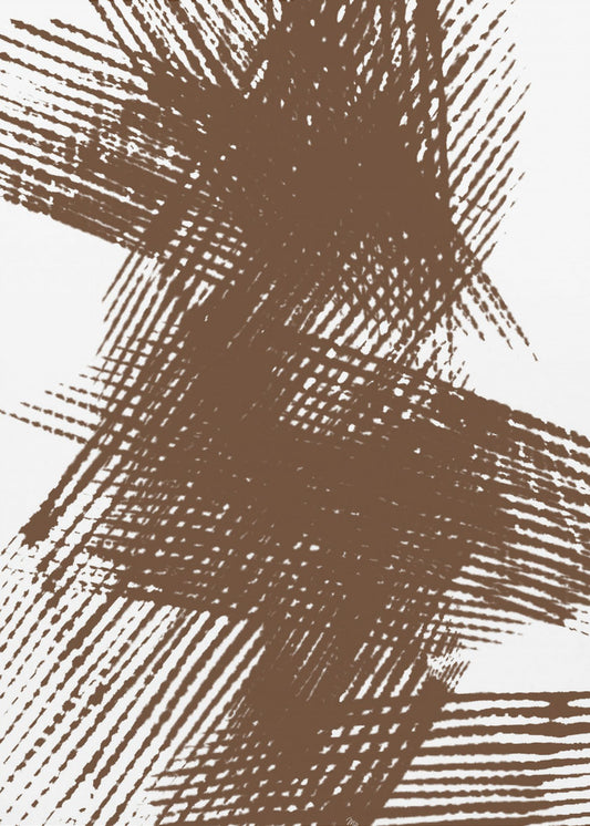 Abstrakte braune sich kreuzende Linien | Poster