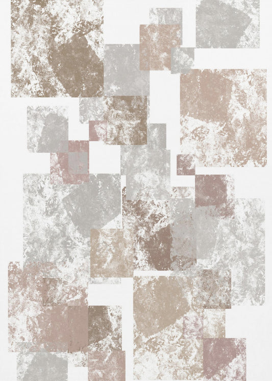Abstrakte braune Würfel | Poster