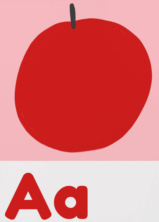 Rotes Apfelalphabet | Poster