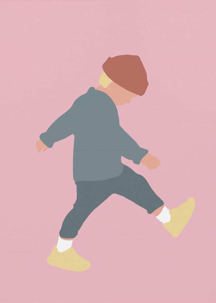 Tamo – Silhouette eines gehenden Jungen | Leinwand