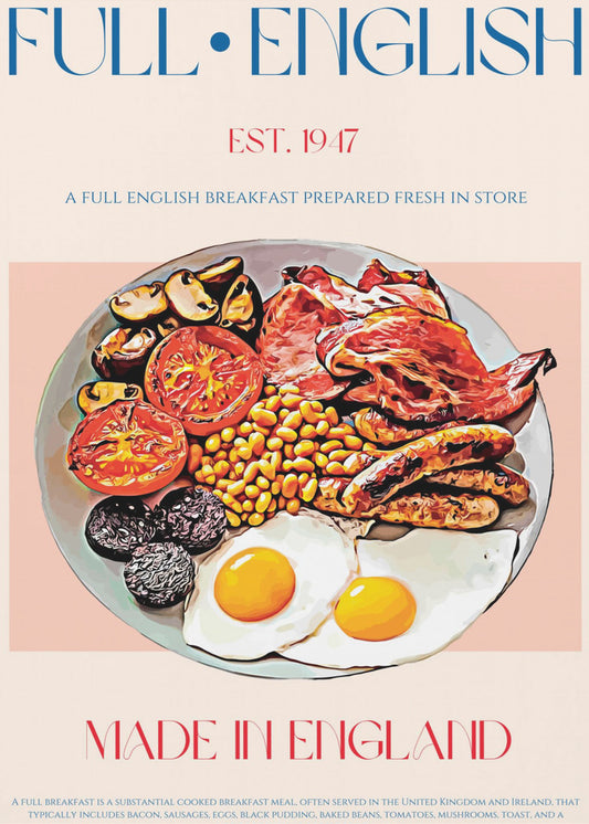Traditionelles englisches Frühstück | Leinwand