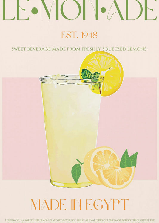 Erfrischendes Glas Limonade | Poster