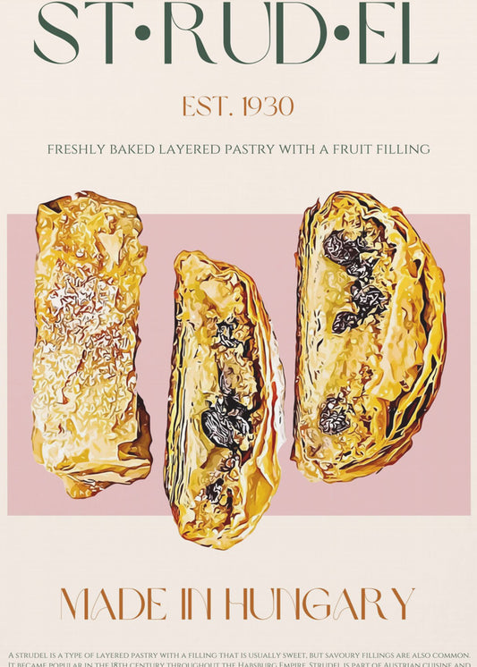 Golden Strudel Slice | Canvas