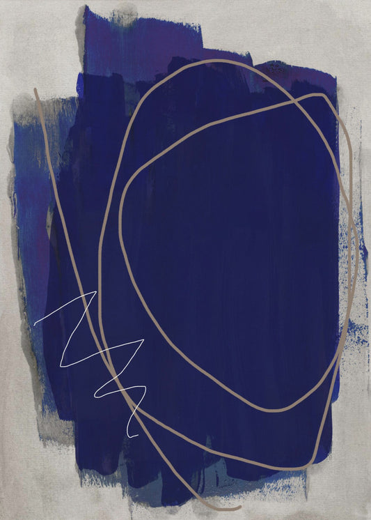 Blaue Striche 5 | Leinwand