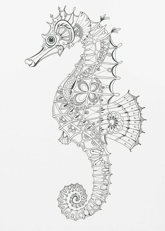 Ornate Seahorse Design | Poster