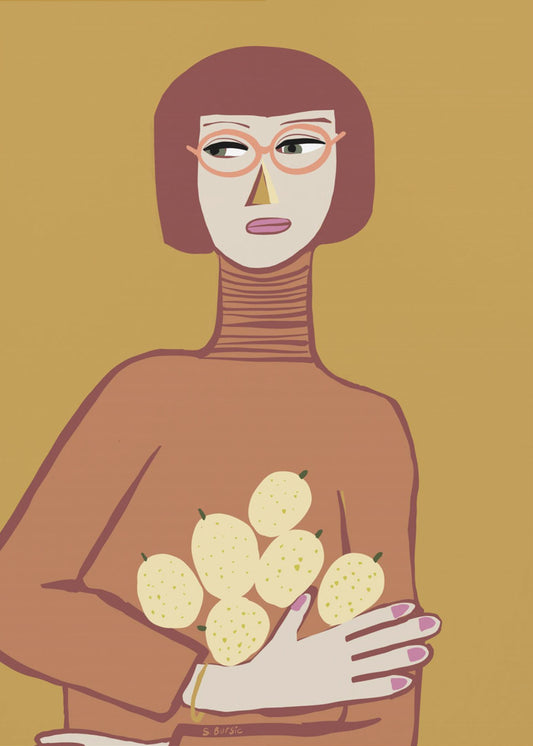 Dame mit Zitronen | Poster