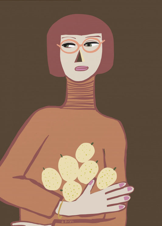 Lady with lemons | Canvas