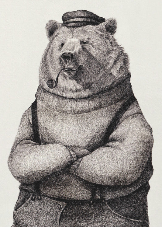 Bear In Vintage Attire | Poster