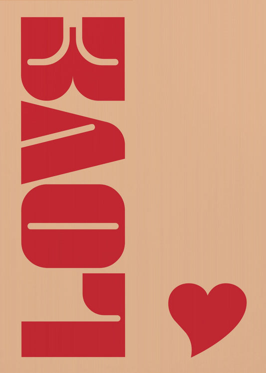 Roter fetter Schriftzug | Poster