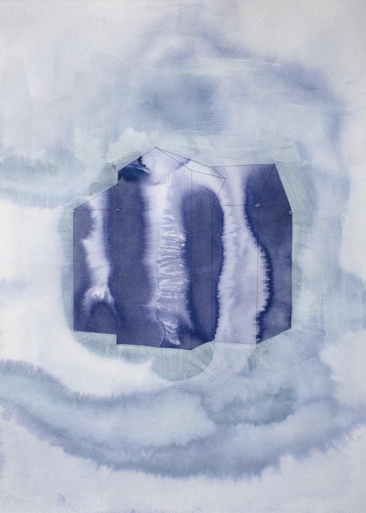 Blue and Purple Organic shapes | Canvas