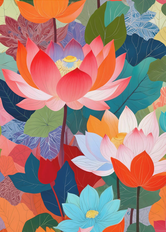 The Enchanted Lotus Garden | Canvas