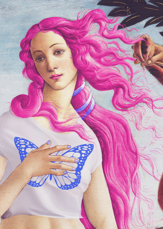 A Figure with Vibrant Pink Hair | Poster