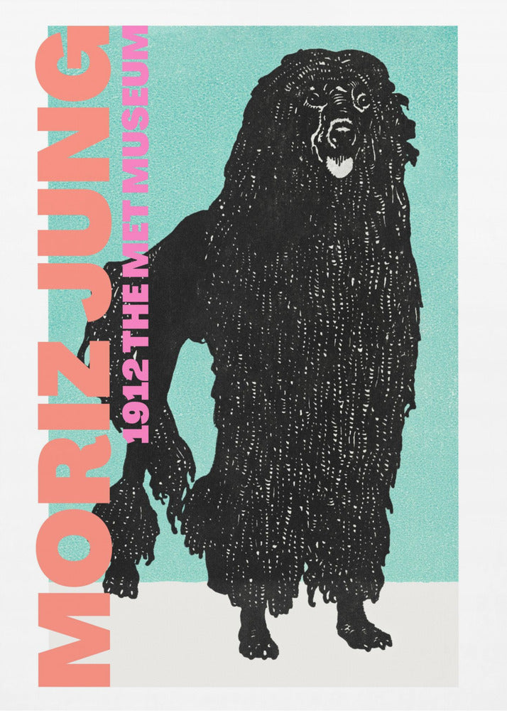 Stilisierter schwarzer Hund | Poster