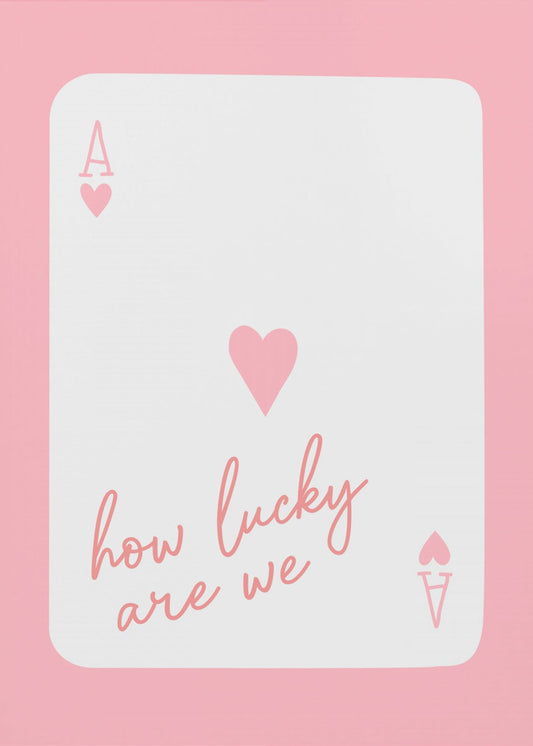 Wie glücklich sind wir Ace Pink | Leinwand