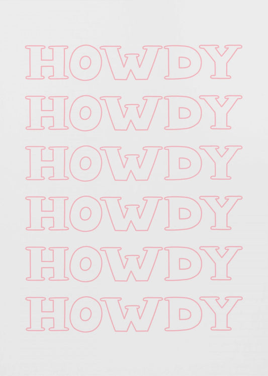 Rosa Howdy | Leinwand