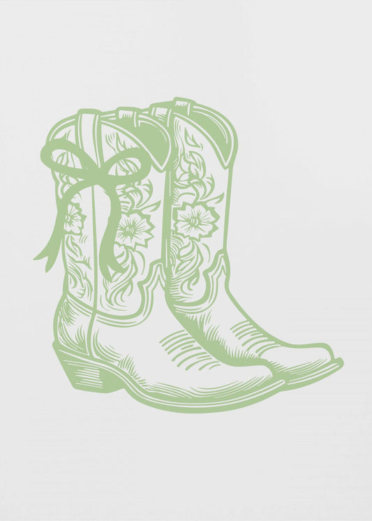 Cowboystiefel mit Blumenmuster | Poster