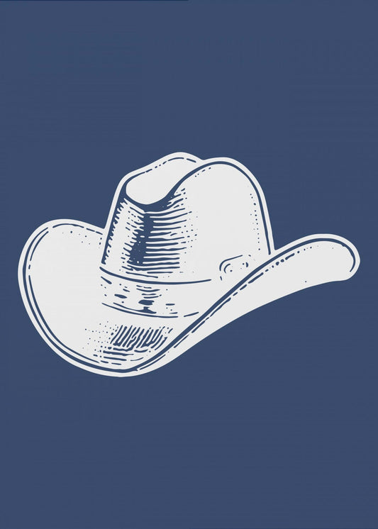 Marineblauer Cowboyhut | Leinwand