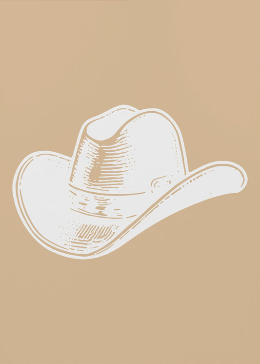 Neutraler Cowboyhut | Leinwand