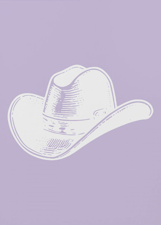 Lila Cowboyhut | Leinwand