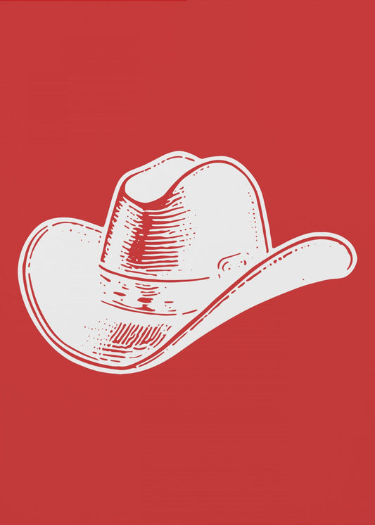 Roter Cowboyhut | Leinwand