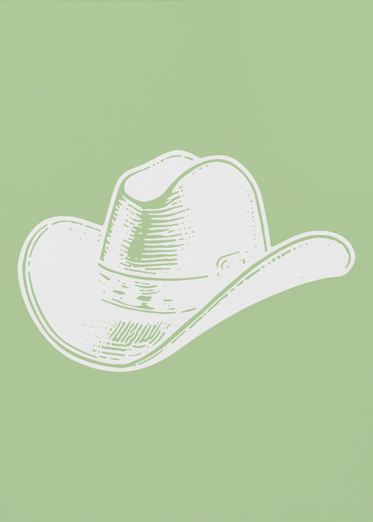 Salbeigrüner Cowboyhut | Leinwand