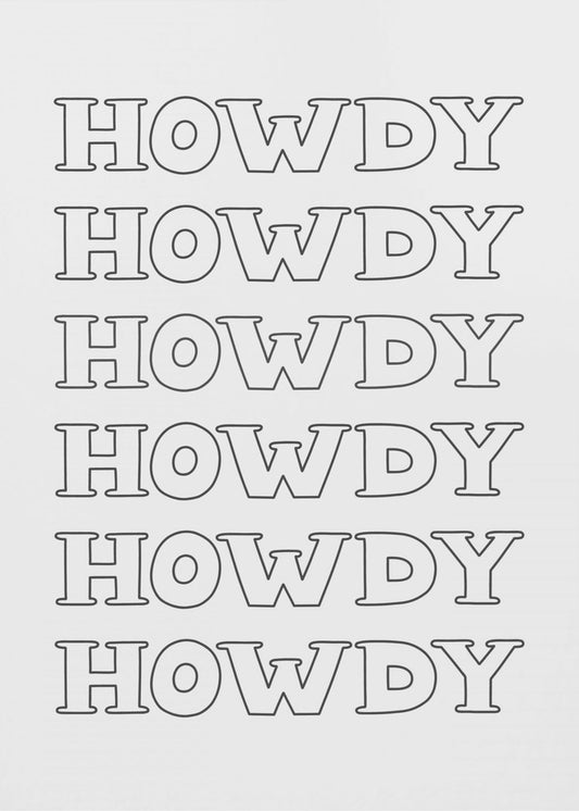 Schwarzes Howdy | Leinwand