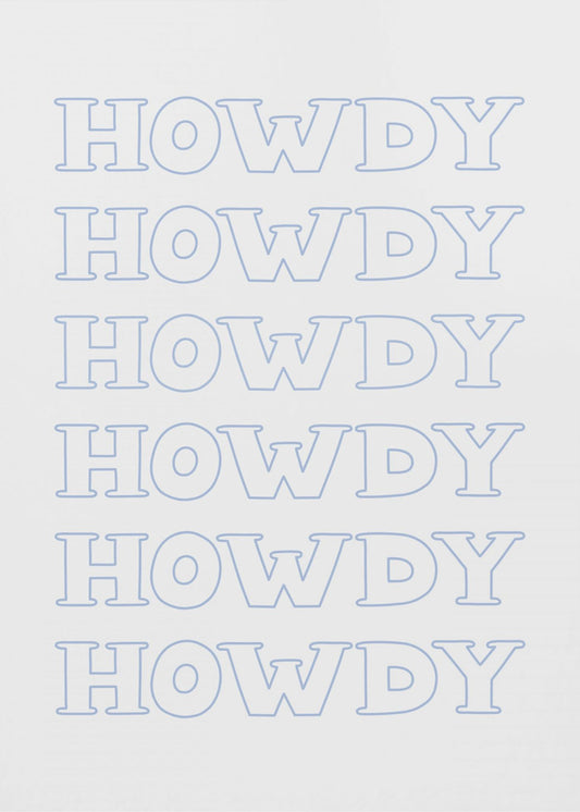 Blaues Howdy | Leinwand