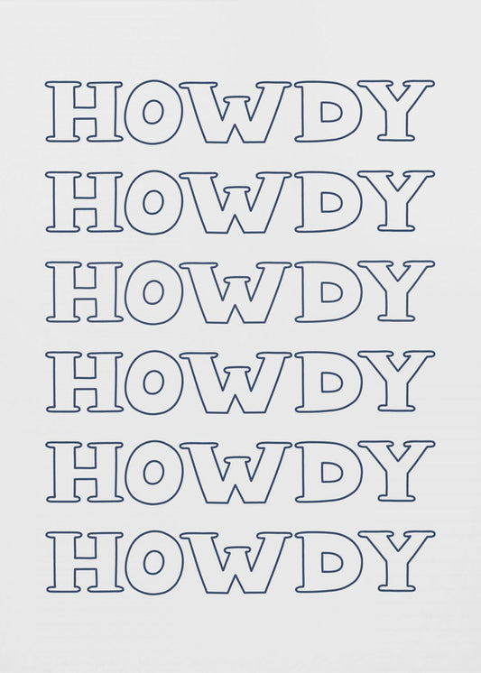 Marineblau Howdy | Leinwand
