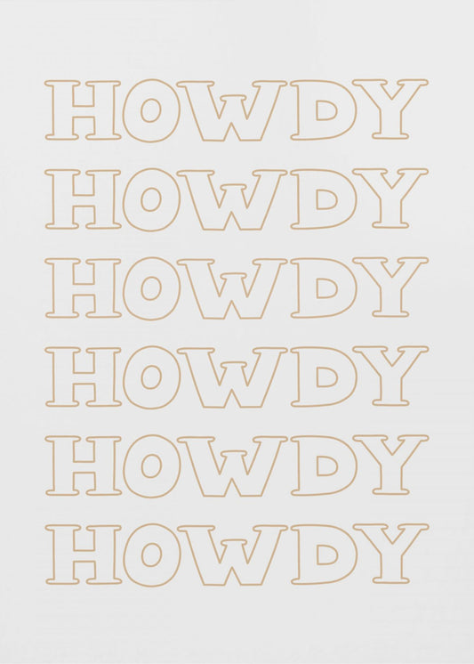 Neutral Howdy | Leinwand