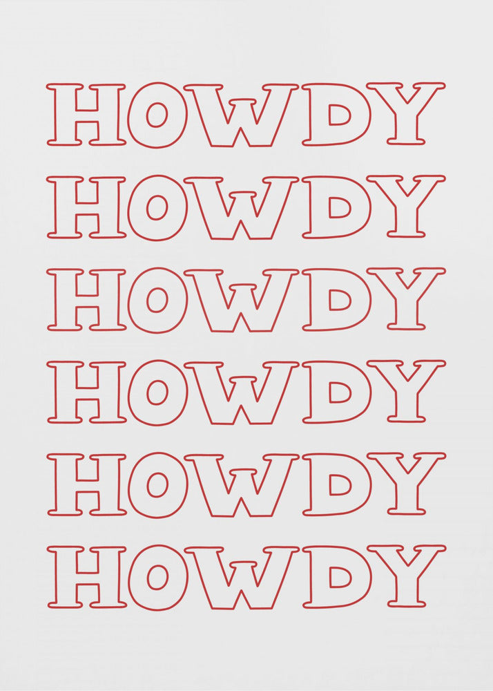 Rotes Howdy | Leinwand
