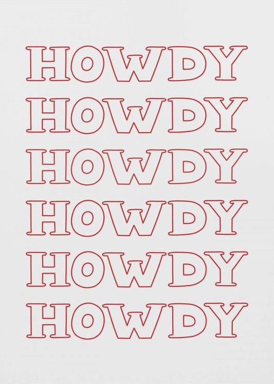 Rotes Howdy | Leinwand