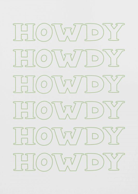 Salbeigrün Howdy | Leinwand