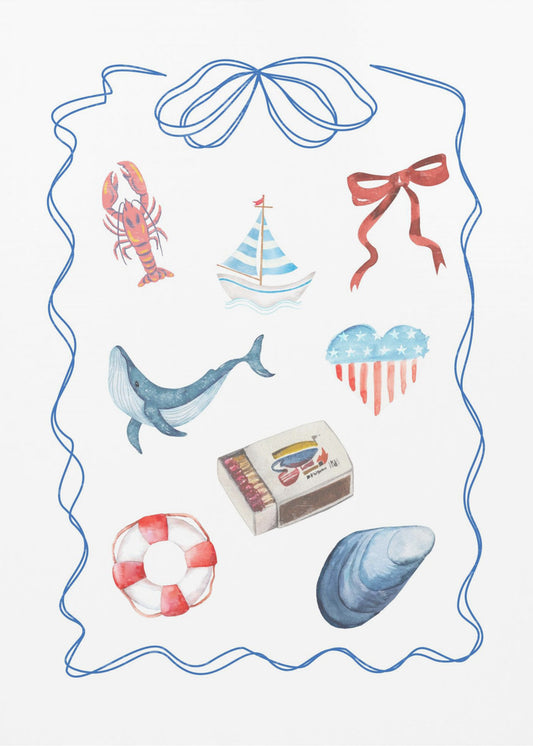 Nautical Themed Watercolor Artwork | Canvas
