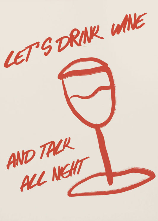 Wein &amp; Worte entspannen | Leinwand