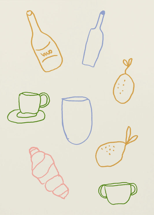 Minimalistischer Brunch | Leinwand