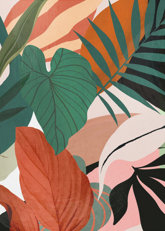 Abstract Art Tropical Leaves | Poster