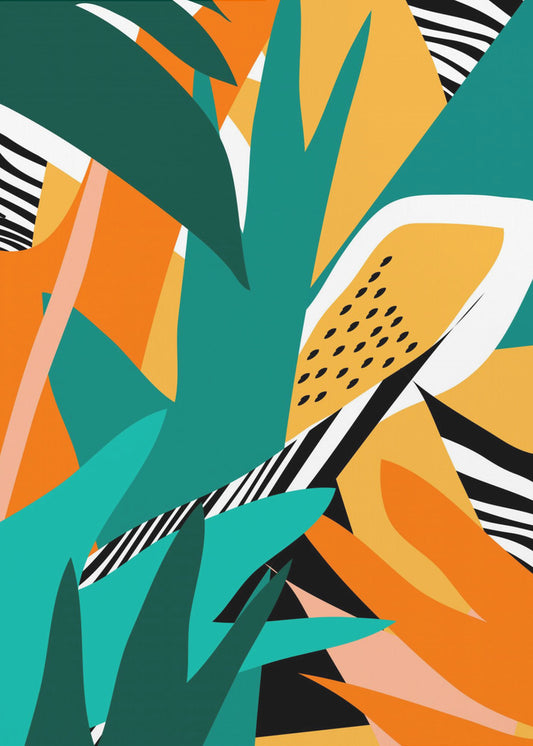 Jungle Abstract Shape | Canvas