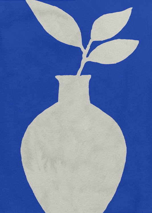 Weiße Vase Silhouette | Leinwand
