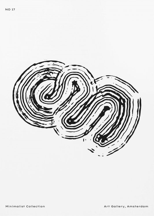 Monochromes Labyrinth 17 | Leinwand